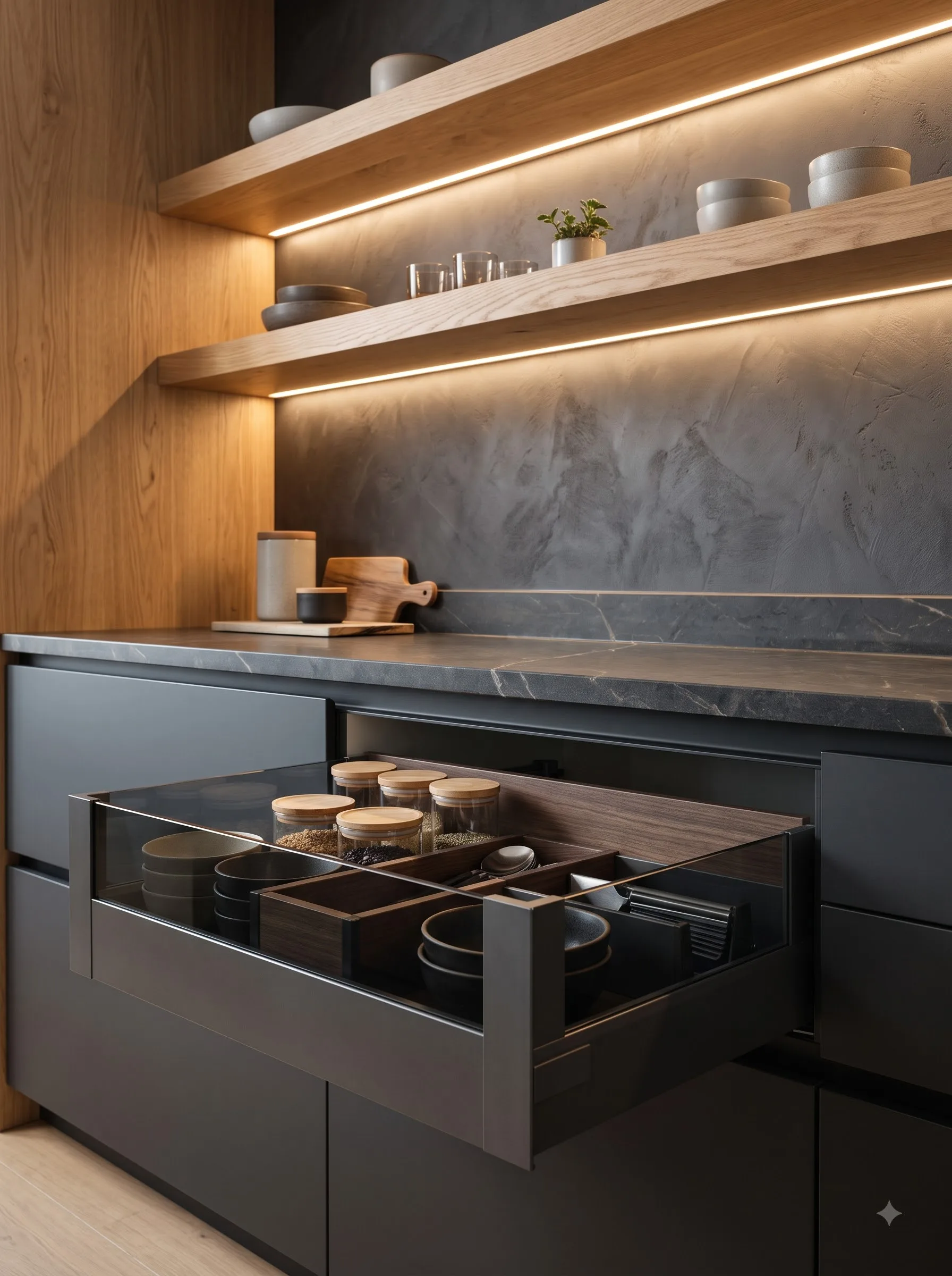 Intelligent Drawer Organization & Shelf Interiors